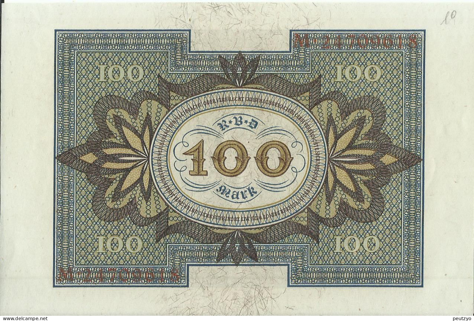 100 Mark 1-11-1920 - Allemagne Serie M- Etat : Billet Neuf  Neue Notiz N°10 A83 - 100 Mark