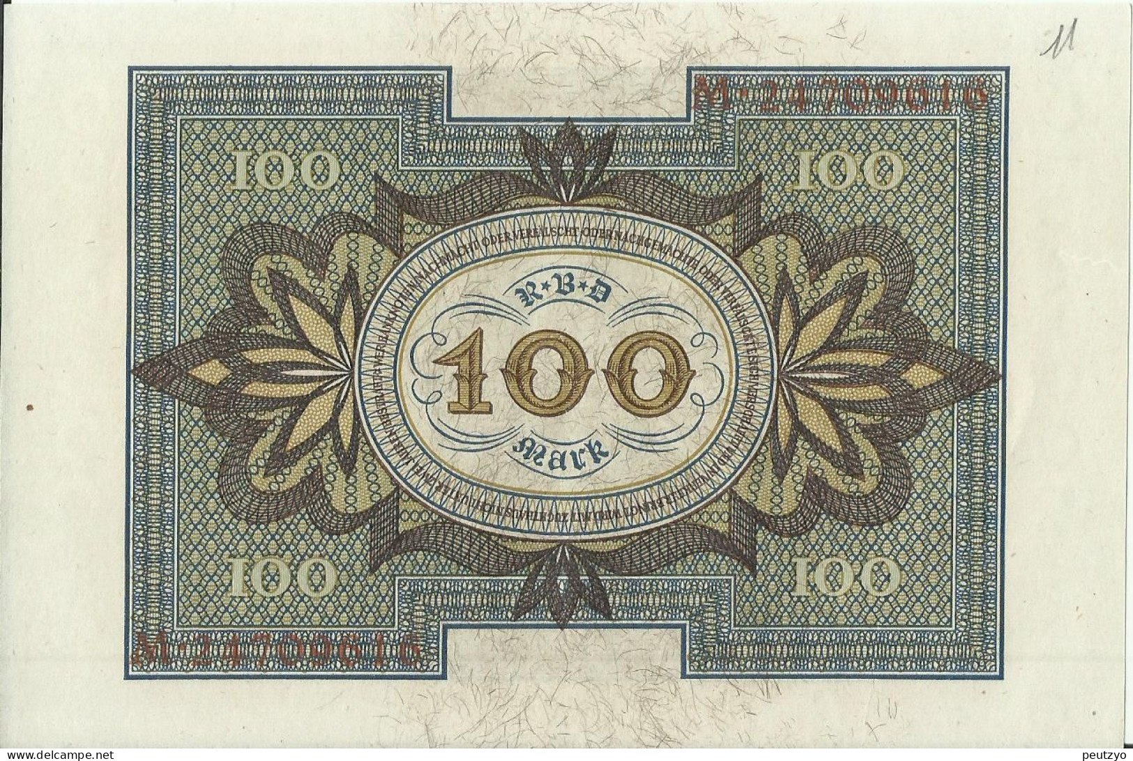100 Mark 1-11-1920 - Allemagne Serie M- Etat : Billet Neuf  Neue Notiz N°11 A83 - 100 Mark
