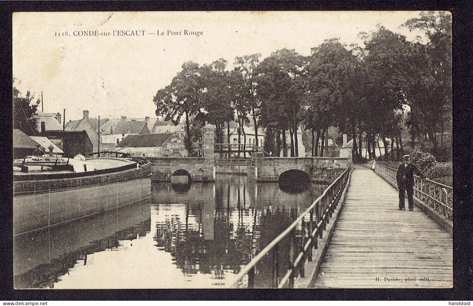 CPA 59 - CONDE SUR L'ESCAUT - LE PONT ROUGE - Conde Sur Escaut