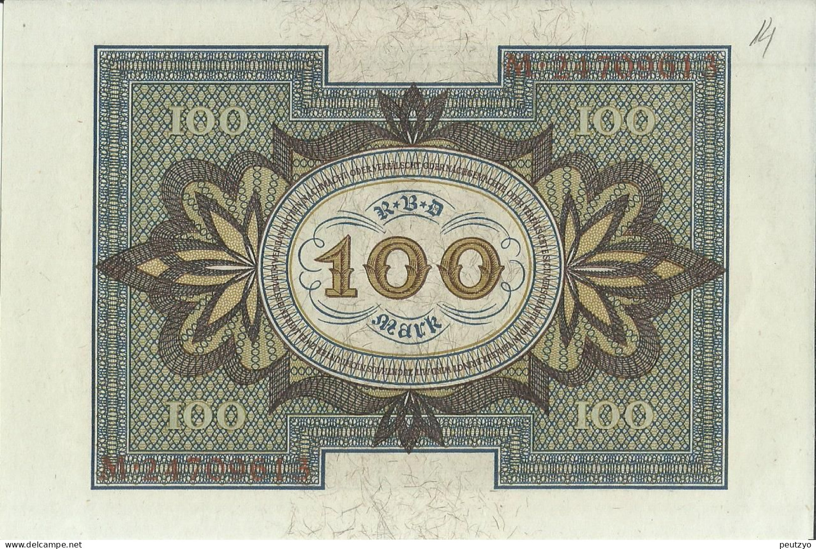 100 Mark 1-11-1920 - Allemagne Serie M- Etat : Billet Neuf  Neue Notiz N°14 A83 - 100 Mark