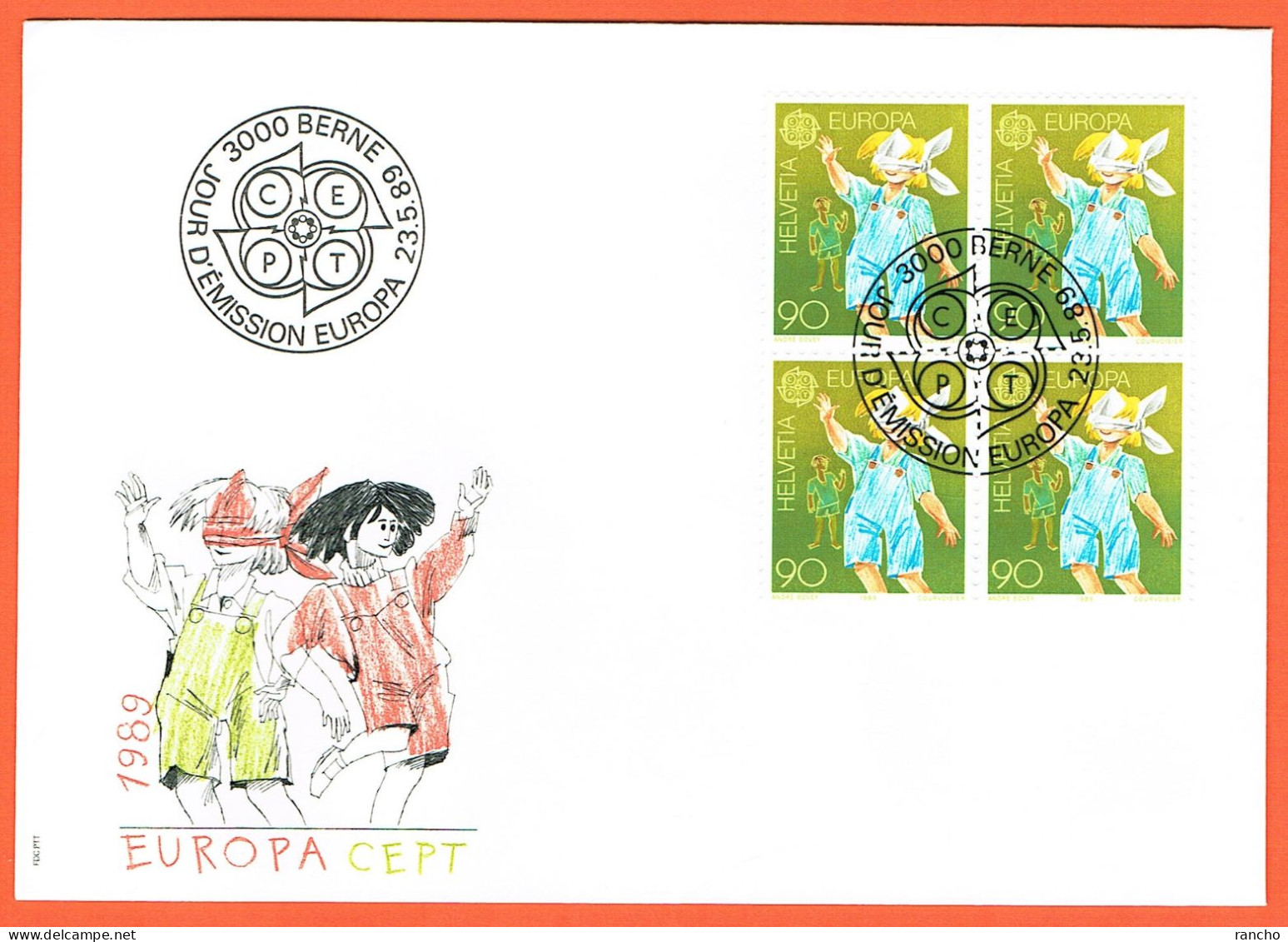 5xFDC EUROPA .COLLECTION SERIE+TIMBRES ISOLES+ BLOCS DE 4. C/.S.B.K. Nr:775/76. Y&TELLIER Nr:1323/24. MICHEL Nr:1391/92. - FDC