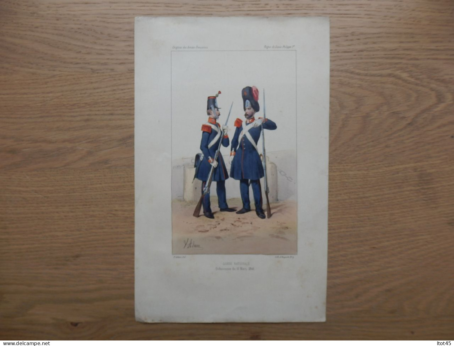 LITHOGRAPHIE REPRODUCTION GARDE NATIONALE ORDONNACE DU 16MARS 1846 - Uniformen