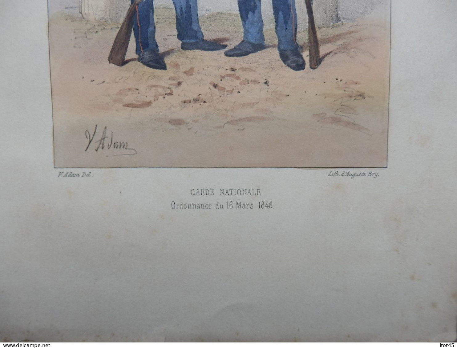 LITHOGRAPHIE REPRODUCTION GARDE NATIONALE ORDONNACE DU 16MARS 1846 - Uniformes