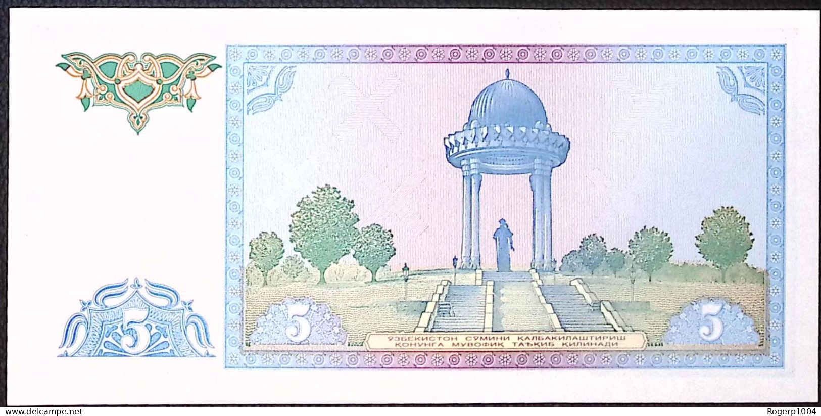 OUZBEKISTAN * 5 SUM * Date 1994 * Etat/Grade NEUF/UNC *  - Oezbekistan