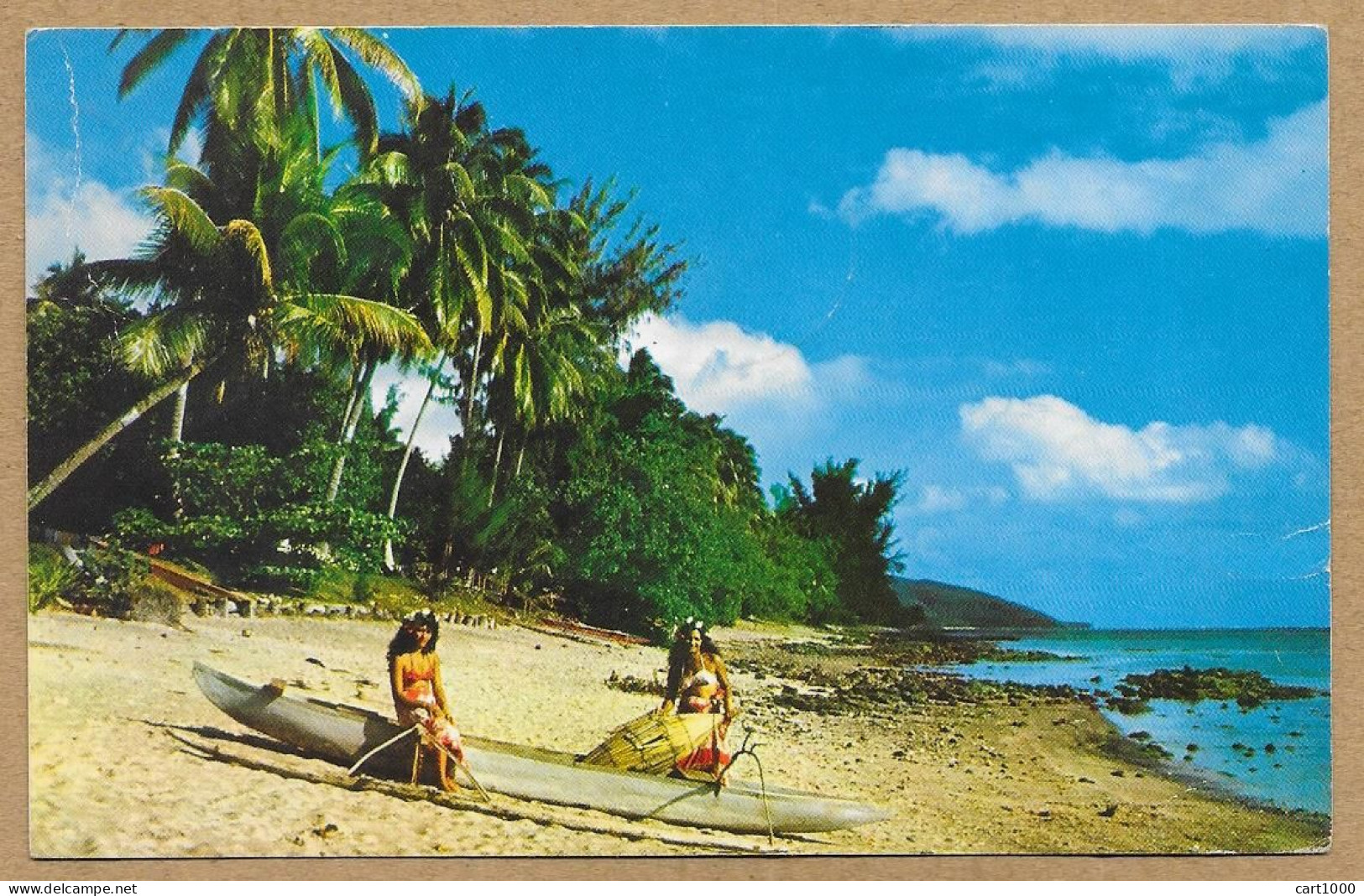 POLYNESIE FRANCAISE LA PLAGE DE PUNAAUIA 1961 N°H204 - Polinesia Francesa