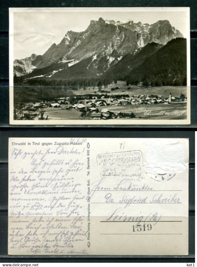 K20403)Ansichtskarte: Ehrwald, Panorama, Gelaufen 1930 - Ehrwald