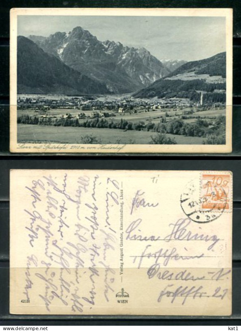 K20415)Ansichtskarte: Lienz, Totale, Gelaufen 1928 - Lienz