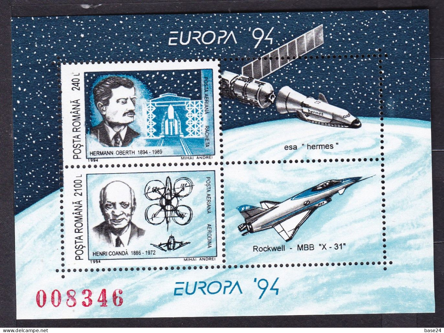 1994 Romania EUROPA CEPT EUROPE Grandi Scoperte Foglietto MNH** Great Discoveries Leaflet - 1994