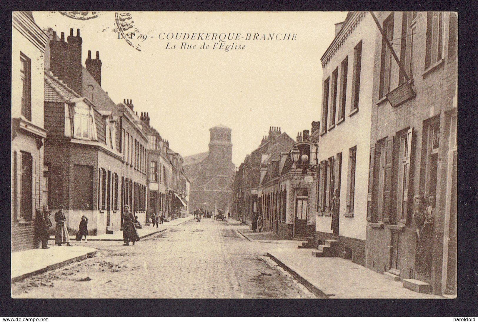 CPA 59 - COUDEKERQUE BRANCHE - LA RUE DE L'EGLISE - Coudekerque Branche