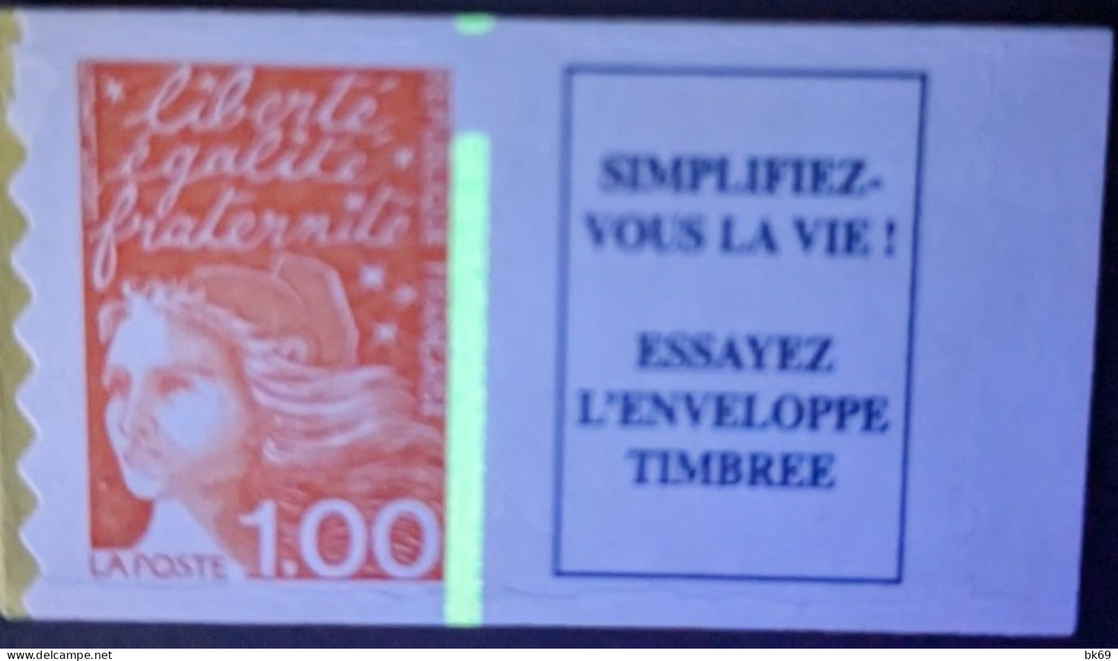 16 Ou 3101a** 1F Autoadhésif Petite Variété Phosphore Décalé - Unused Stamps