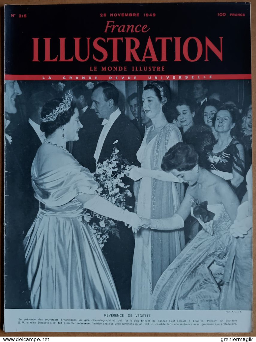 France Illustration N°215 26/11/1949 Avion De Transport à Réaction/Congrès Radical/Jean D'Estrées/Salon De L'enfance - Allgemeine Literatur