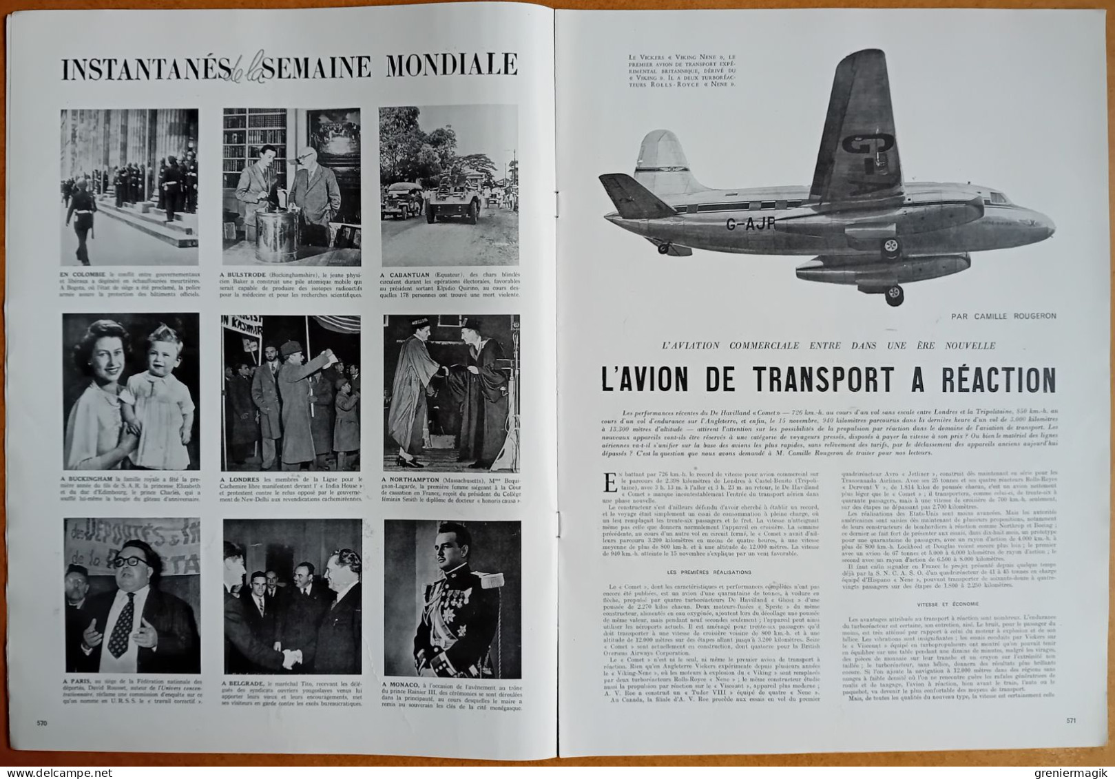 France Illustration N°215 26/11/1949 Avion De Transport à Réaction/Congrès Radical/Jean D'Estrées/Salon De L'enfance - Allgemeine Literatur