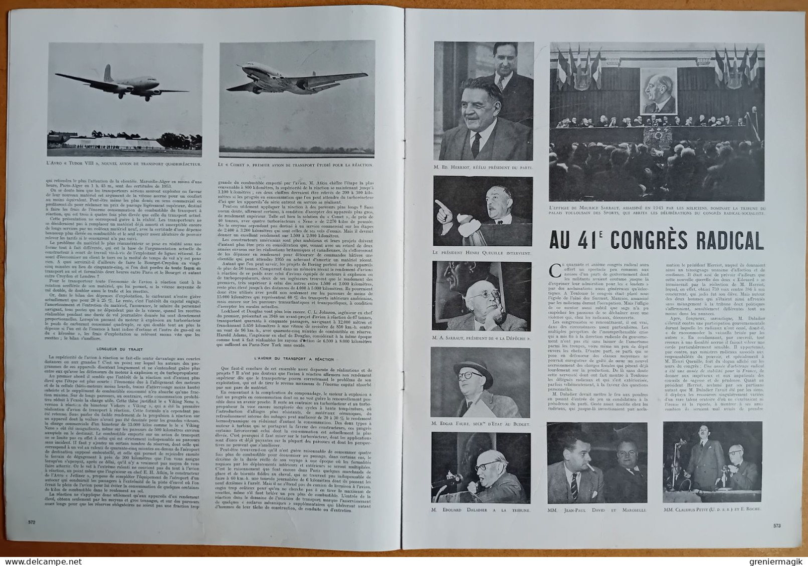 France Illustration N°215 26/11/1949 Avion De Transport à Réaction/Congrès Radical/Jean D'Estrées/Salon De L'enfance - Algemene Informatie