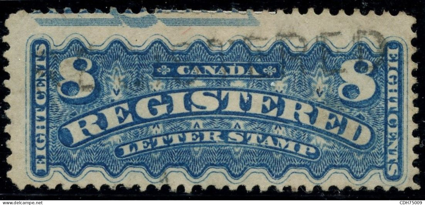 CANADA - YVERT REGISTRED 3 - 8 CENTS BLEU - SIGNE BRUN - OBLITERE - Gebruikt