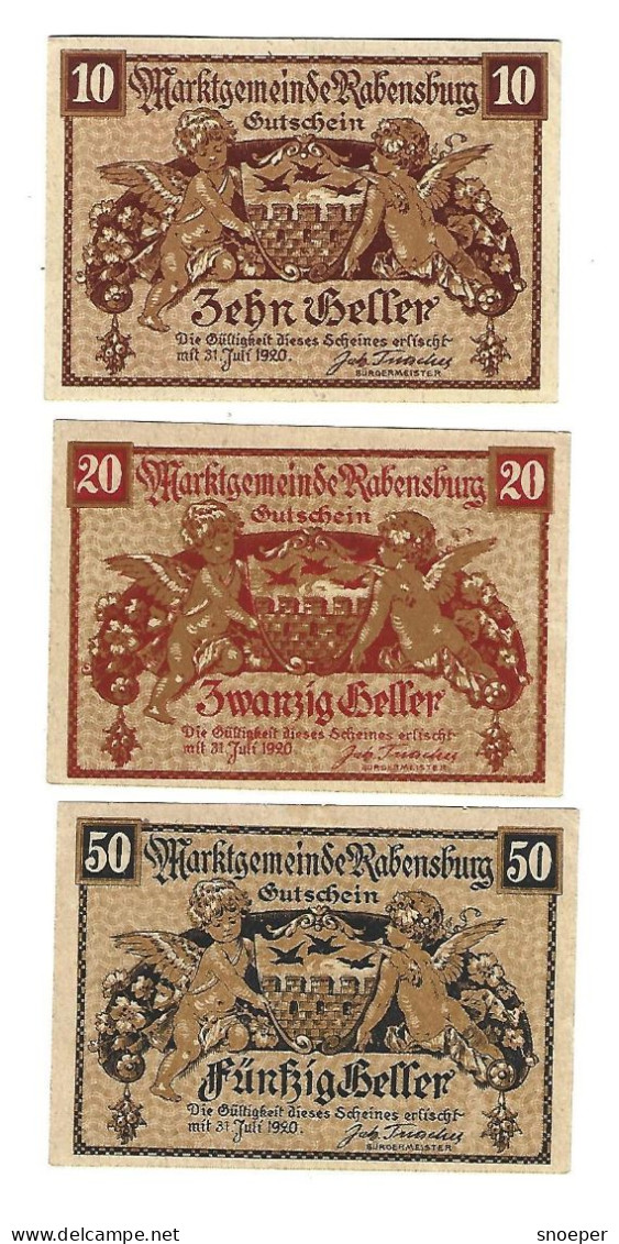 **Austria Notgeld Rabensburg Serie Compleet   807f  Cat Val 3,00 Euro - Oesterreich