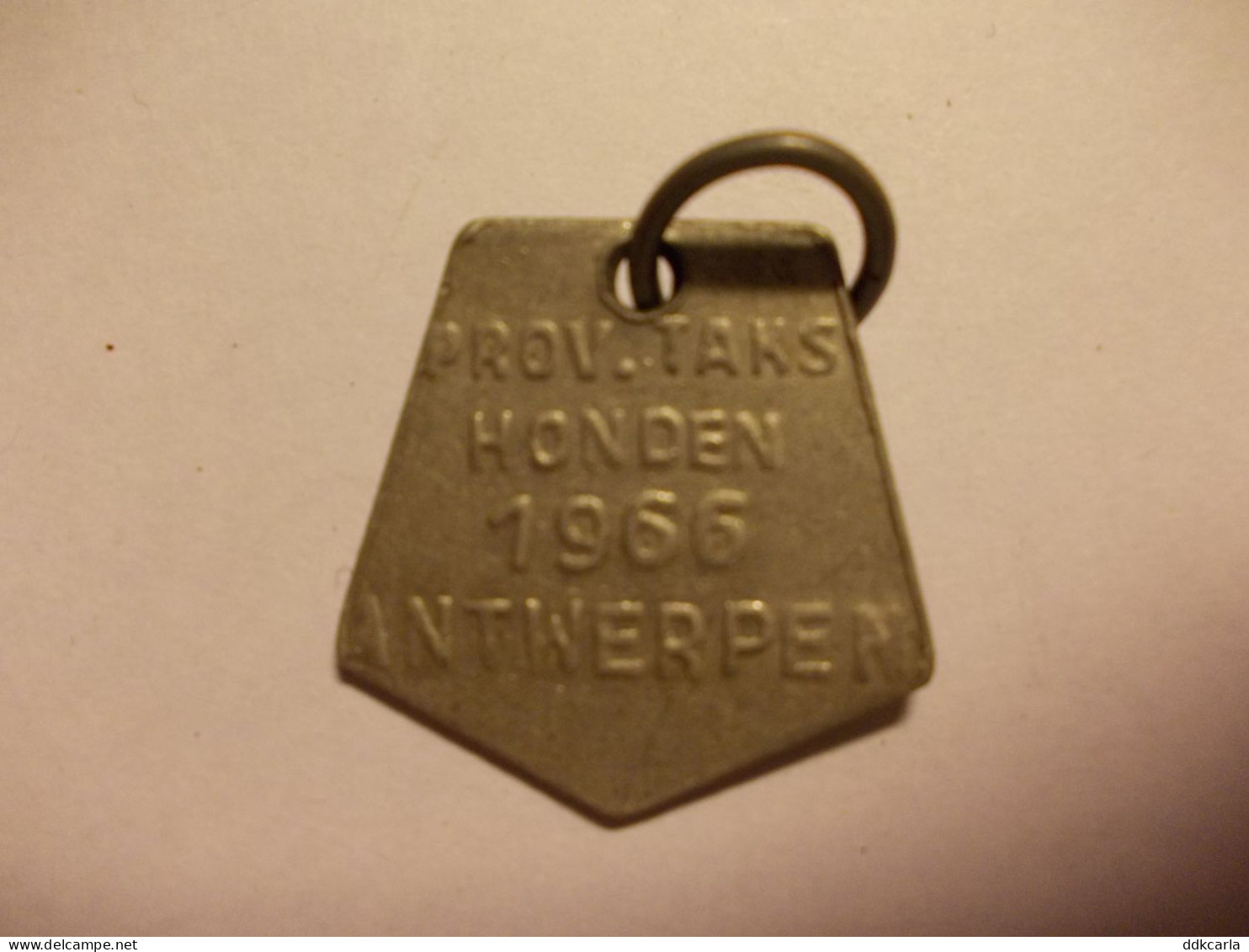 Oude Gemeentepenning Honden Taks Penning Medaille 1966 Uit Antwerpen - Hondenpenning - Altri & Non Classificati