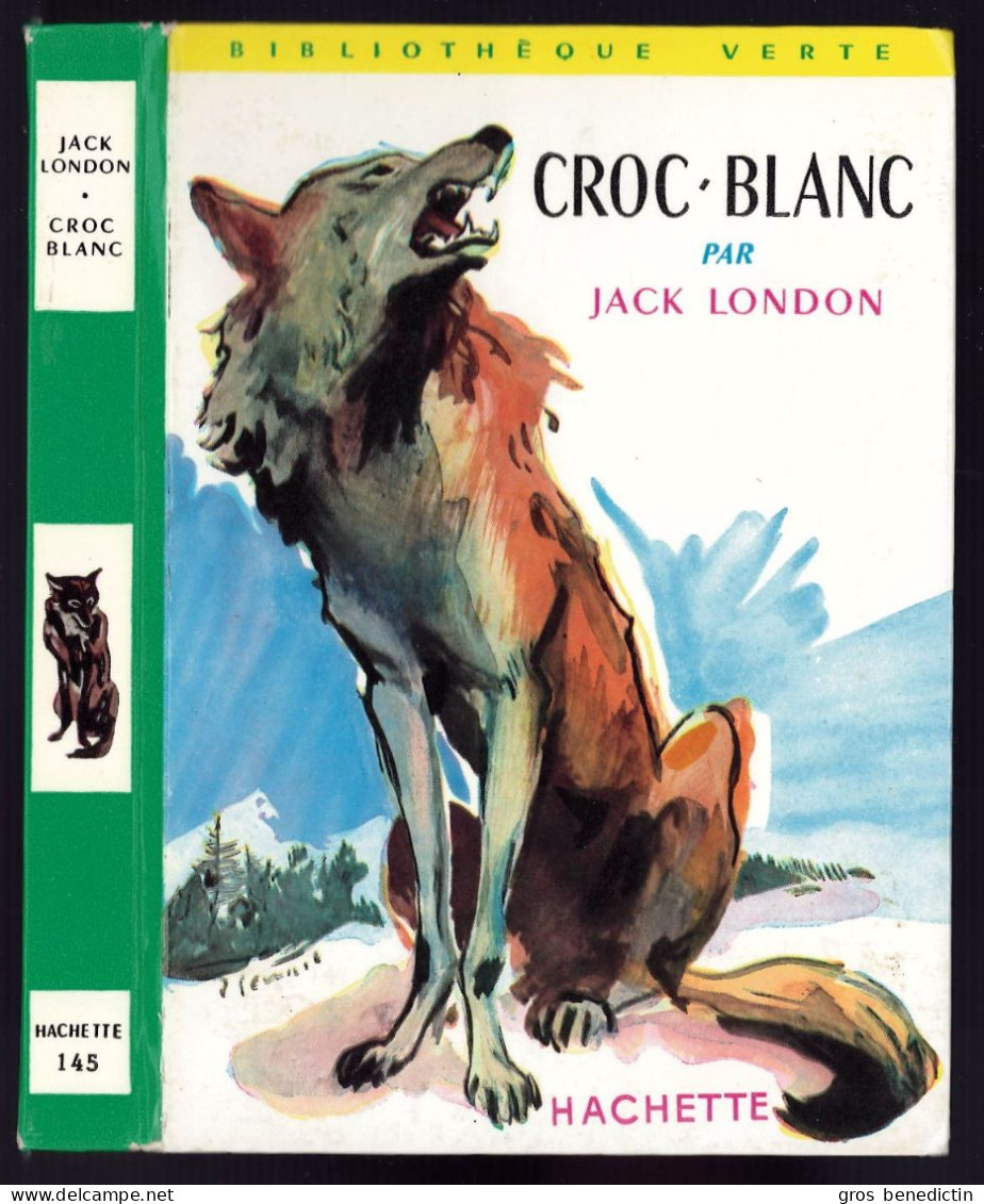 Hachette - Bibliothèque Verte N°145 - Jack London - "Croc-Blanc" - 1964 - Bibliothèque Verte