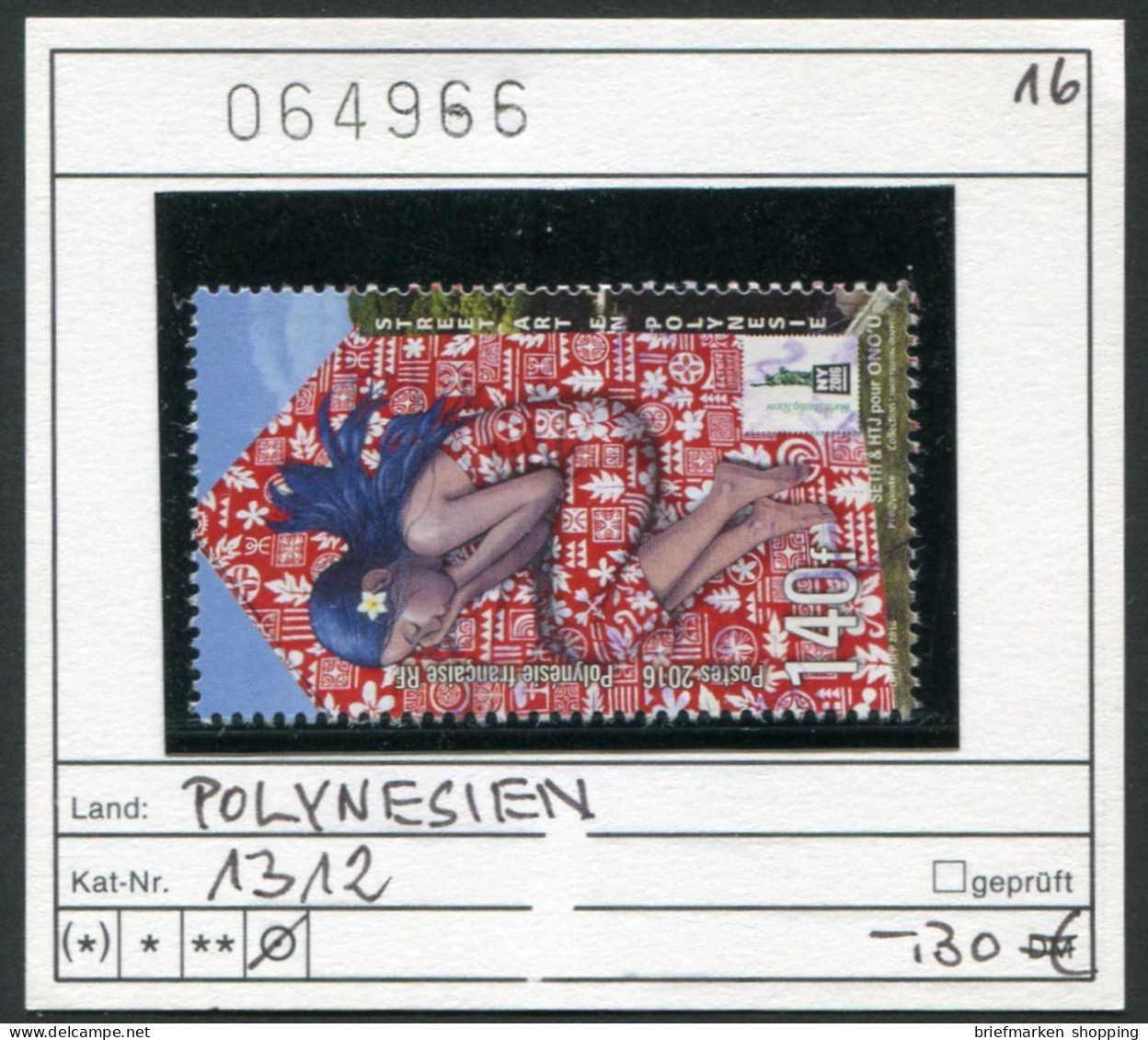 Frz. Polynesien 2016 - Polynésie Francaise 2016 - Michel 1312 - Oo Oblit. Used Gebruikt - Usados