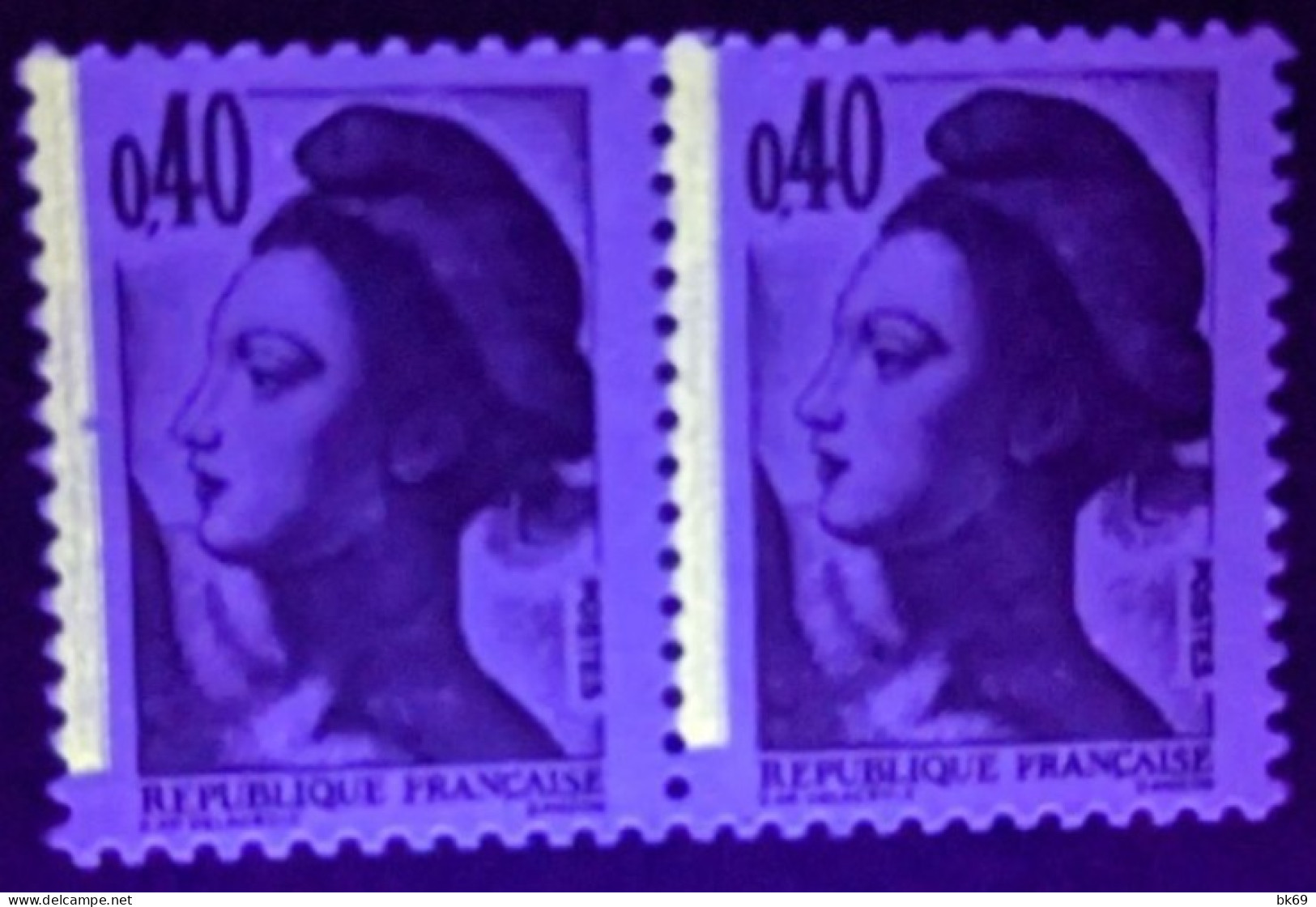 2183h** En Paire - 1 Bande De Phosphore à Gauche Cote 12€ - Unused Stamps