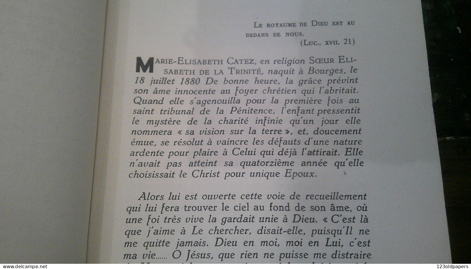 1937 DOM EUGENE VANDEUR  MOINE BENEDICTIN  O MON DIEU TRINITE QUE J'ADORE MONASTERE ND ERMETON BELGIQUE - Religione