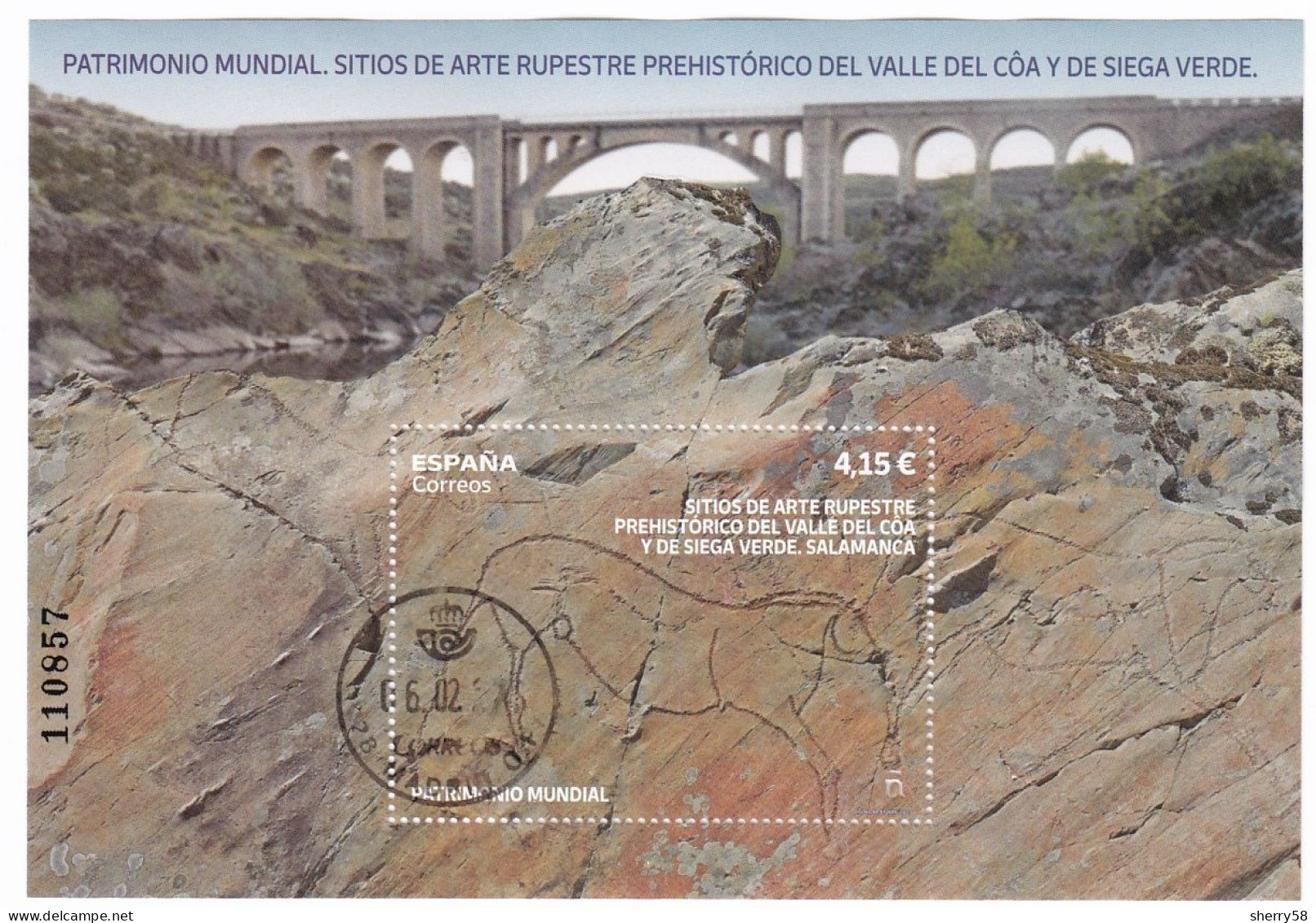 2021-ED. 5522 H.B.- Patrimonio Mundial. Sitios De Arte Rupestre Prehistórico Del Valle Del Côa Y De Siega Verde- USADO - Gebruikt