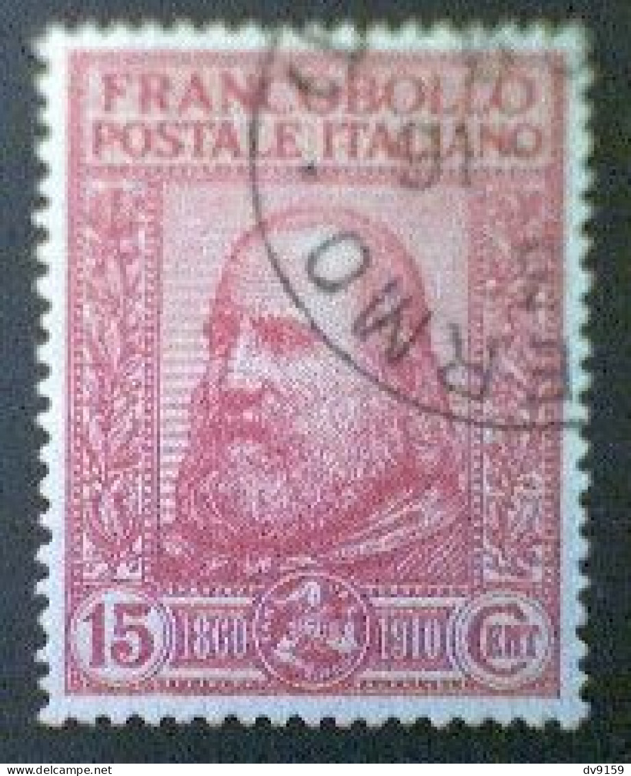 Italy, Scott #116, Used (o), 1910, Giuseppe Garibaldi, 15(+5)c, Claret - Luftpost