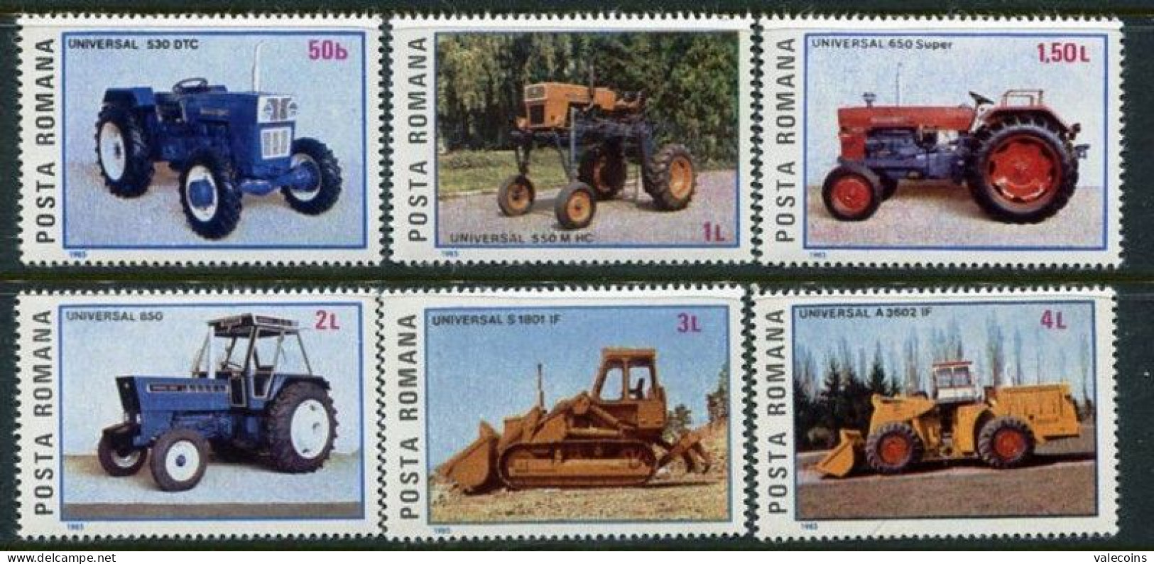 ROMANIA - 1985 - Trattori Tractors Tracteurs UNIVERSAL - Set 6 Stamps MNH     MyRef:CE - Autres (Terre)