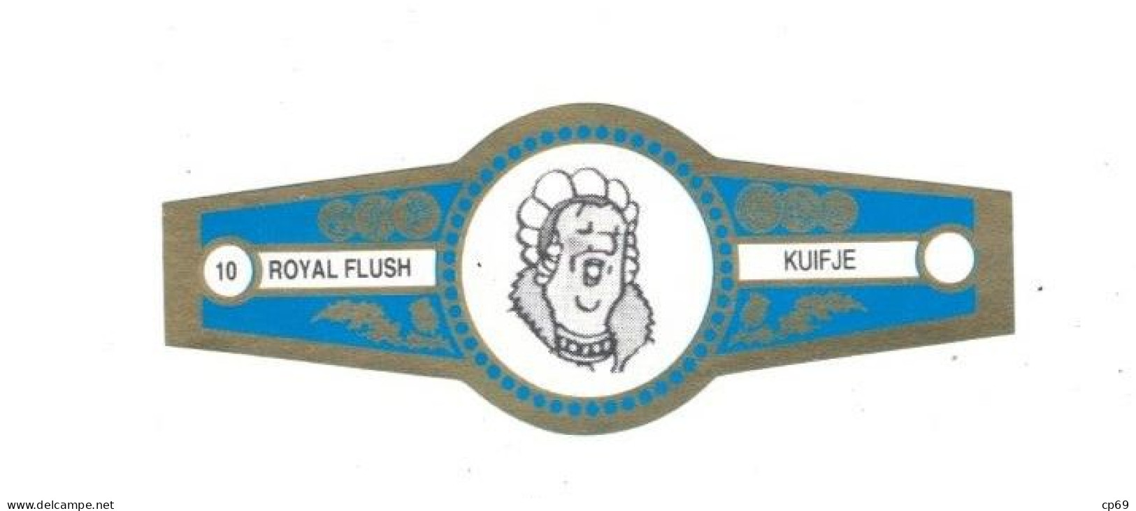 10) Bague De Cigare Série Tintin Bleue Dorée Royal Flush Kuifje Bianca Castafiore En Superbe.Etat - Oggetti Pubblicitari