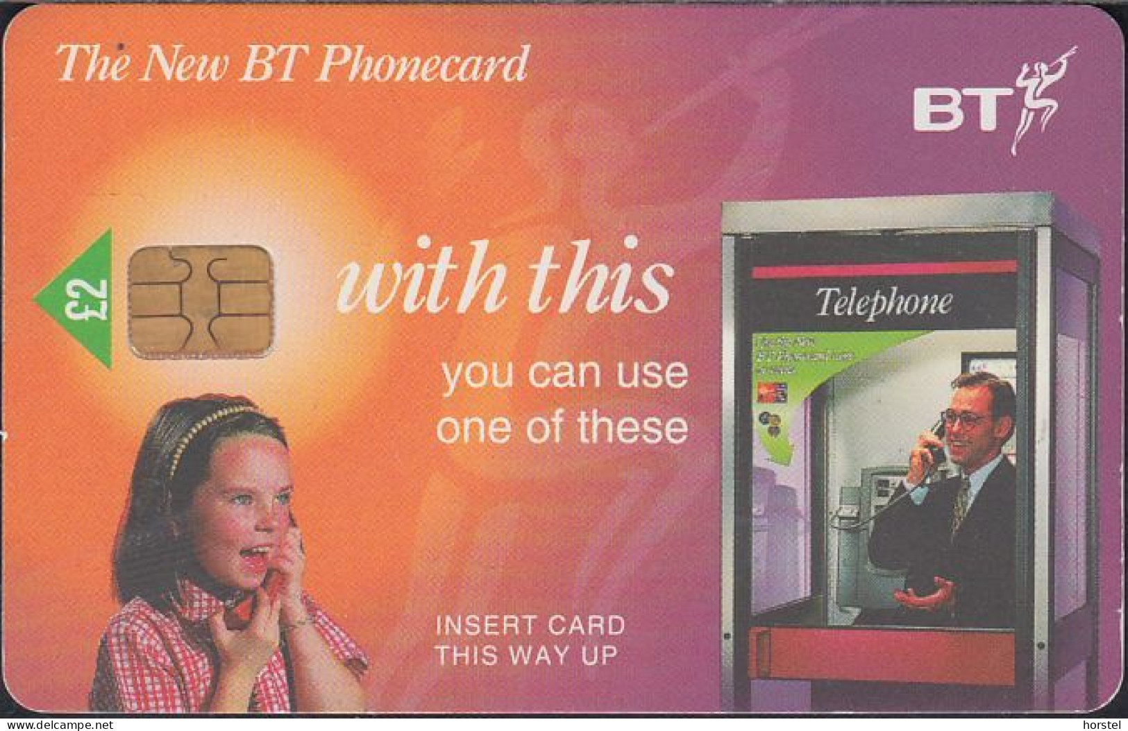 UK - British Telecom Chip PUB003A  - £2  1st National Issue - Little Child - GPT2 - BT Werbezwecke