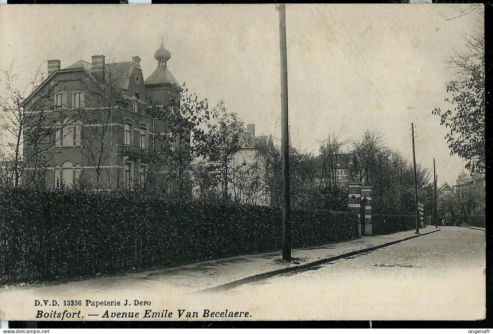 Carte Obl. 18/06/1923 : Avenue Emile Van Becelaere - Watermael-Boitsfort - Watermaal-Bosvoorde