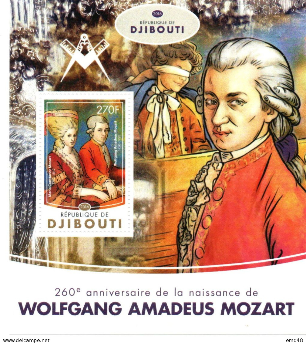 154- FRANC-MAÇONNERIE (MASONIC) : MOZART Avec Symboles - DENTELÉ - Superbe - Freimaurerei