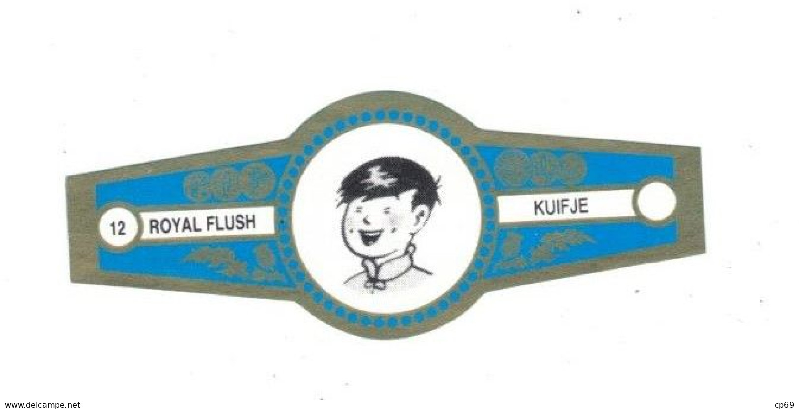12) Bague De Cigare Série Tintin Bleue Dorée Royal Flush Kuifje Tchang Tchong-Jen En Superbe.Etat - Advertisement