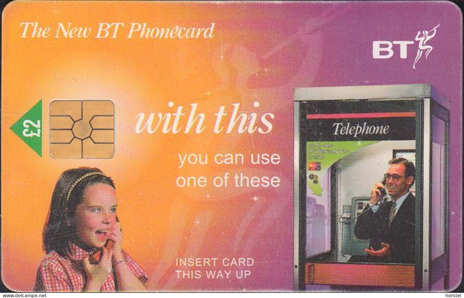 UK - British Telecom Chip PUB003B  - £2  1st National Issue - Little Child - GEM - BT Werbezwecke