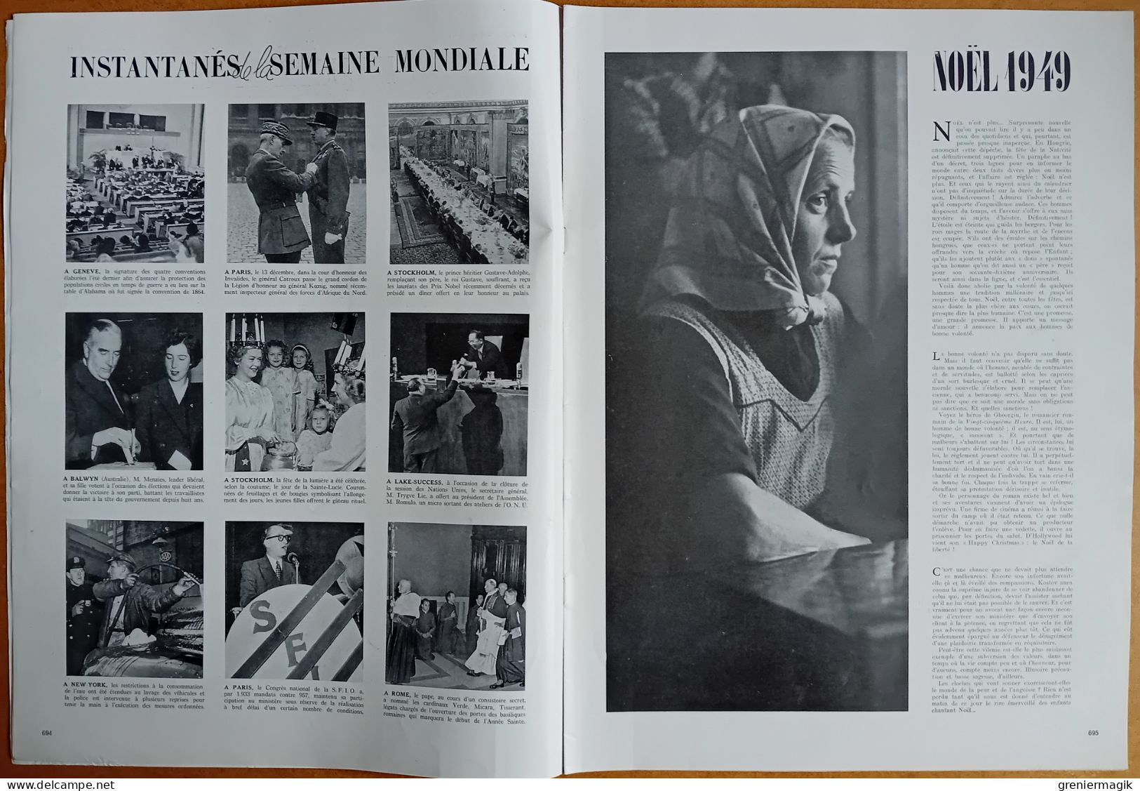 France Illustration N°219 24/12/1949 Pétrole Irak Bagdad/Fresques D'Avon/Chapelle De Matisse/Bordeaux/Turin/Mode - General Issues