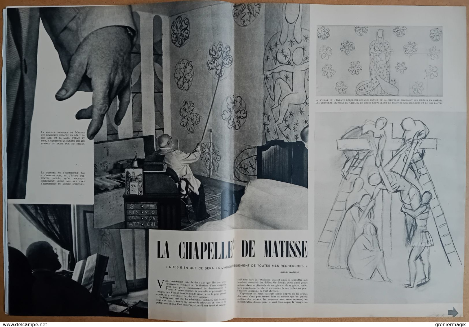 France Illustration N°219 24/12/1949 Pétrole Irak Bagdad/Fresques d'Avon/Chapelle de Matisse/Bordeaux/Turin/Mode