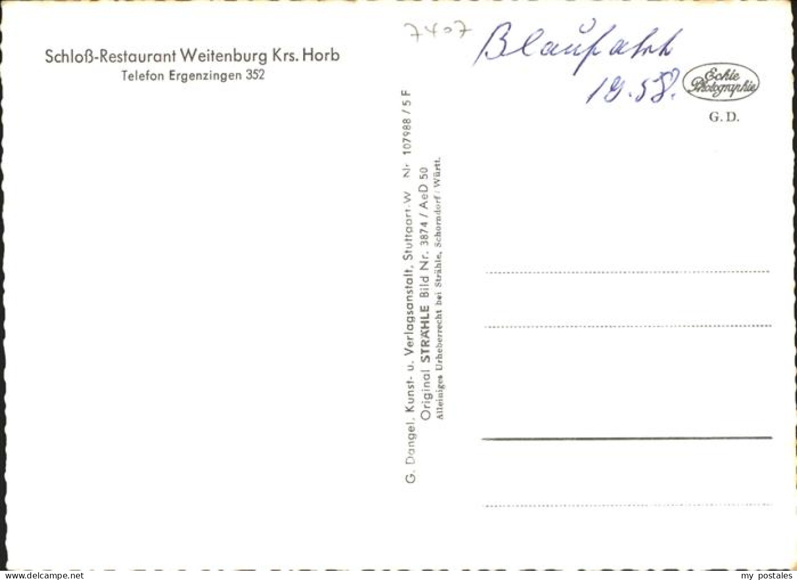 41218658 Ergenzingen Fliegeraufnahme Schloss Restaurant Weitenburg Ergenzingen - Rottenburg