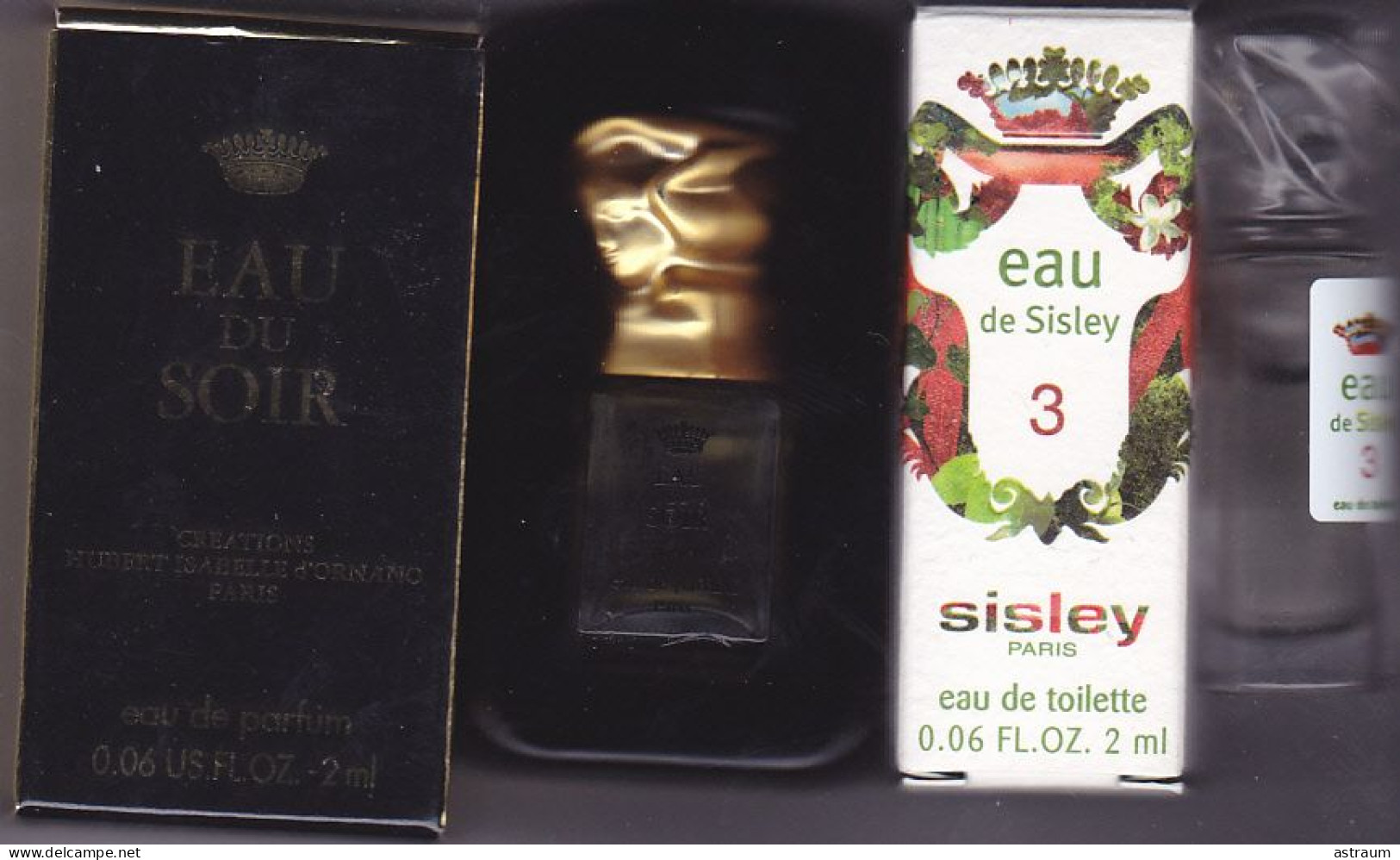 Lot De 2 Miniature De Parfum - Sisley / D'ornano - Edt & Edp - Pleine Avec Boite - Miniaturen Flesjes Dame (met Doos)