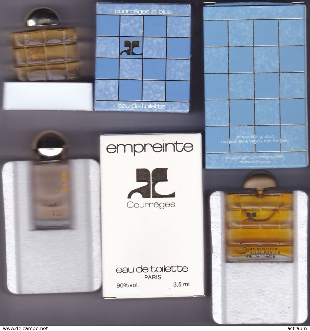 Lot De 3 Miniature De Parfum - Courreges - In Blue & Empreinte - Edt - 3 & 5  Pleine Avec Boite - Miniatures Femmes (avec Boite)