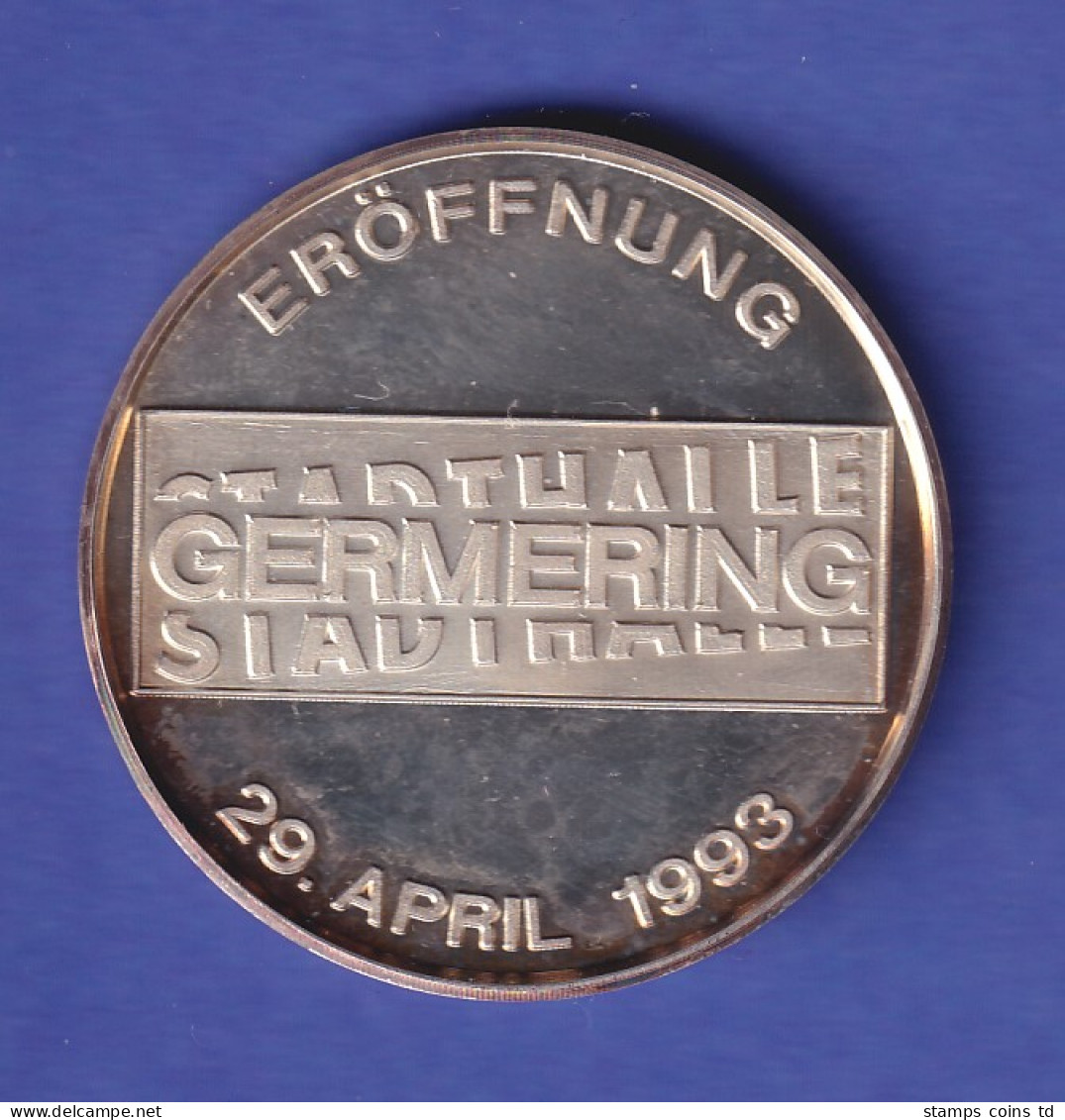 Silbermedaille Zur Einweihung Der Stadthalle Germering 1993 - Non Classés