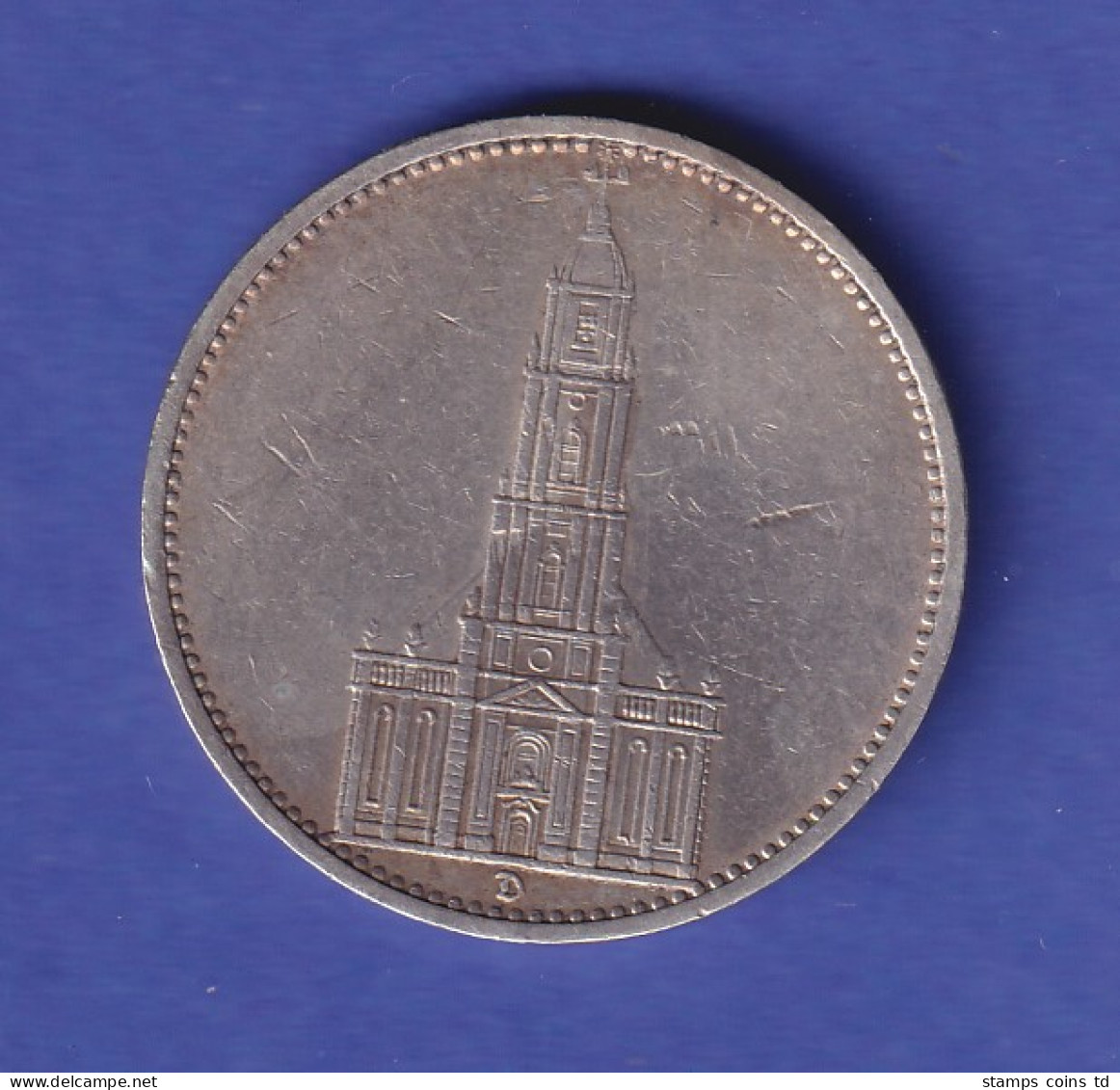 Deutsches Reich Silbermünze 5 Reichsmark Garnisonkirche 1935 D - 5 Reichsmark