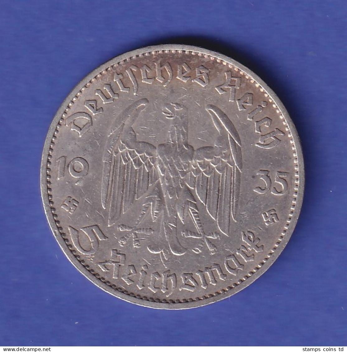 Deutsches Reich Silbermünze 5 Reichsmark Garnisonkirche 1935 D - 5 Reichsmark