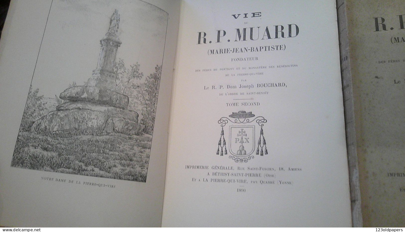 BOUCHARD J Dom‎ ‎Vie Du R.p. Muard Fondateur Pères De Pontigny Et Du Monastère Des Bénédictins De La Pierre-qui VIRE 2 V - Religione