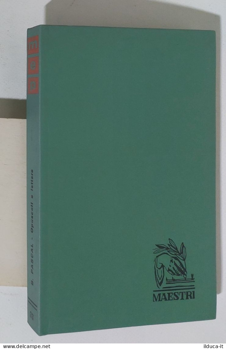 47120 Maestri N. 33 - B. Pascal - Opuscoli E Lettere - Ed. Paoline 1961 - Classic