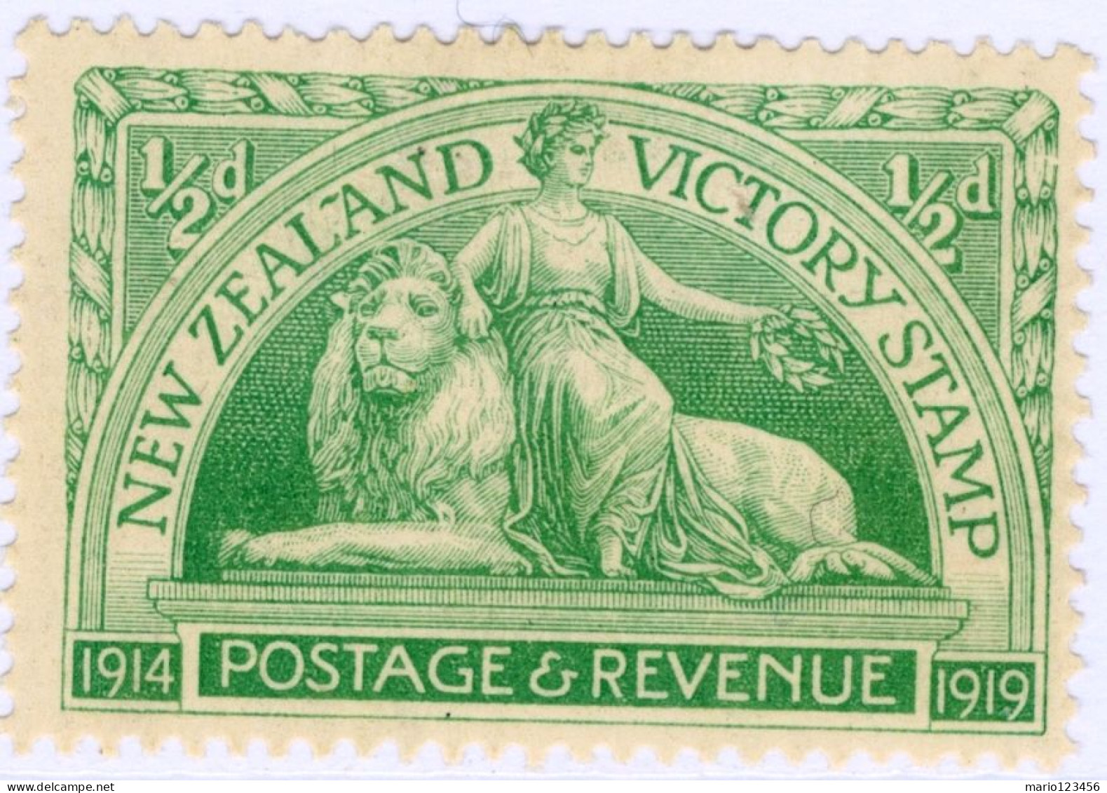 NUOVA ZELANDA, NEW ZEALAND, VITTORIA, 1920, FRANCOBOLLI NUOVI (MLH*) Scott:NZ 165, Yt:NZ 169 - Unused Stamps