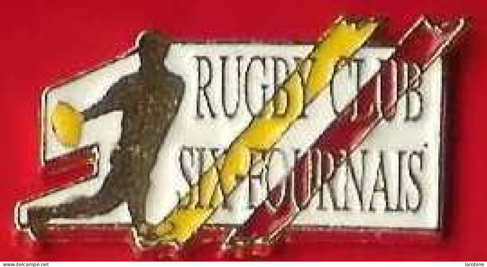 @@ Ballon Joueur Du Rugby Club Six Fours Les Plages Var (2.9x1.6) @@sp191b - Rugby