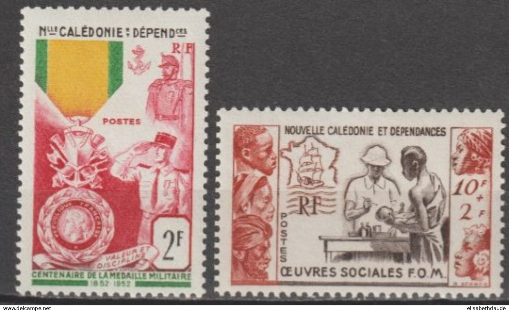 NOUVELLE CALEDONIE - 1950/1952 ANNEES COMPLETES - YVERT N°278/279 ** MNH - COTE = 26 EUR - Années Complètes