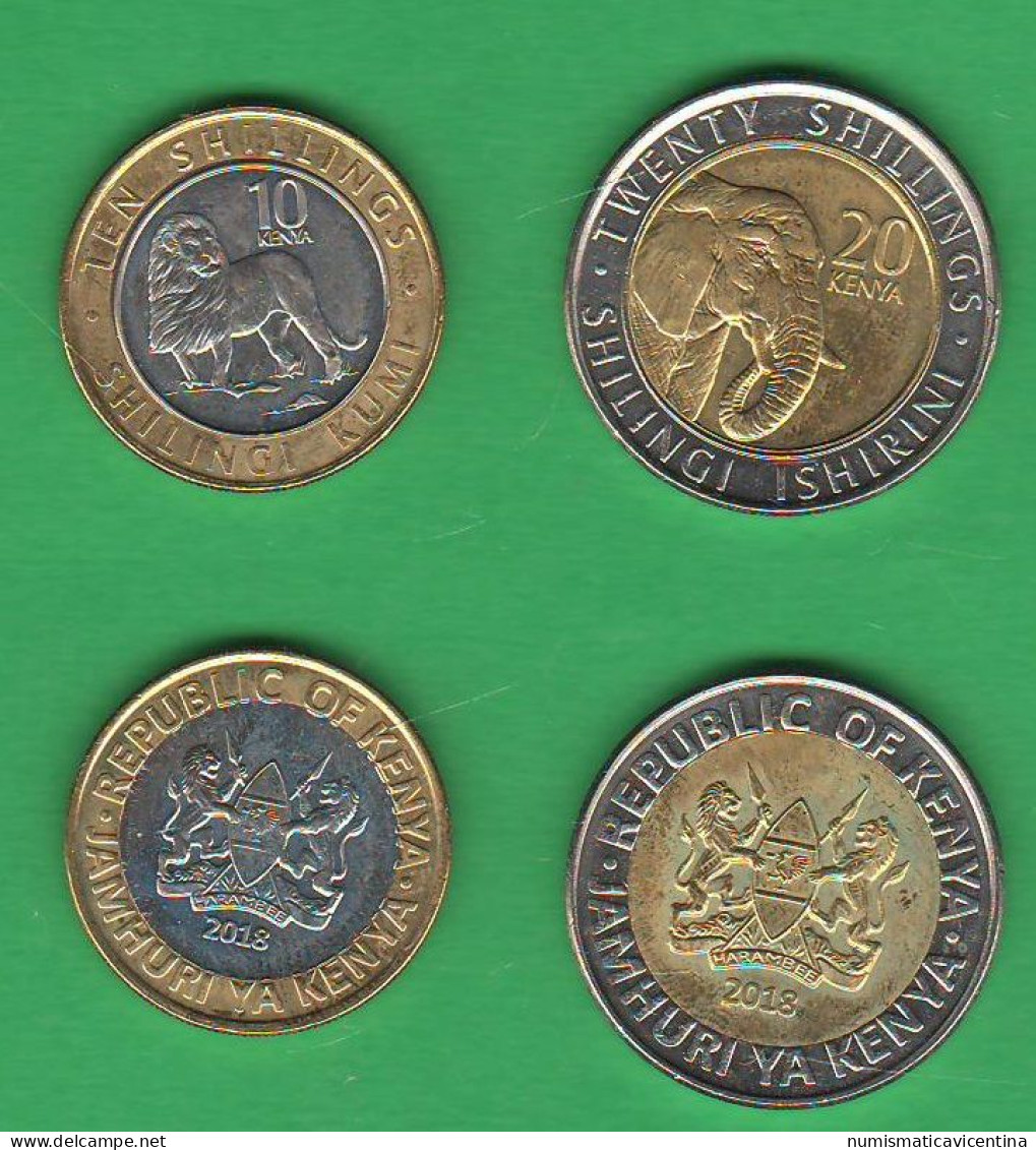 Kenya  10 + 20 Shilings 2008 Bimetallic ∇ 2 Africa States - Kenya