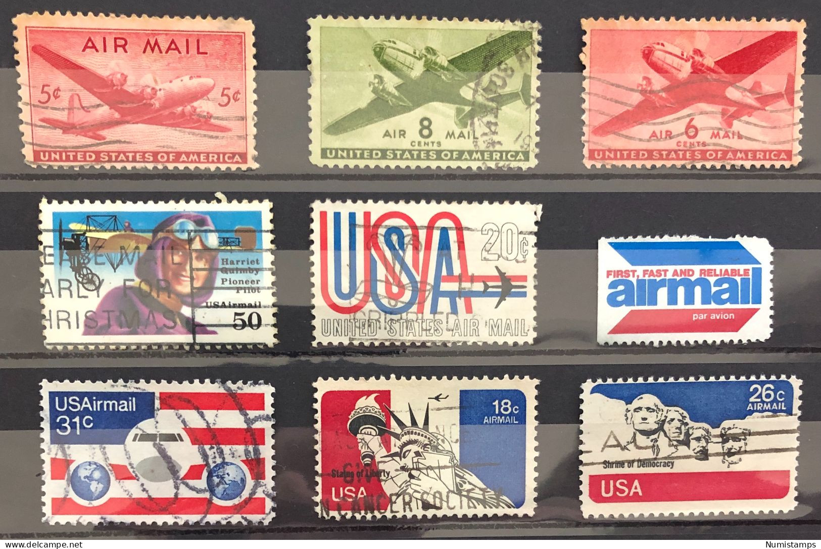 Air Mail - USA - Since 1941 - 2a. 1941-1960 Afgestempeld