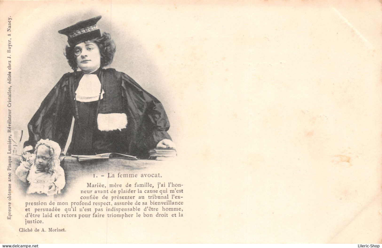 Condition Féminine En 1900 - Série Complète De 15 CPR - LA FEMME AVOCAT - Édition J. ROYER Nancy - Women