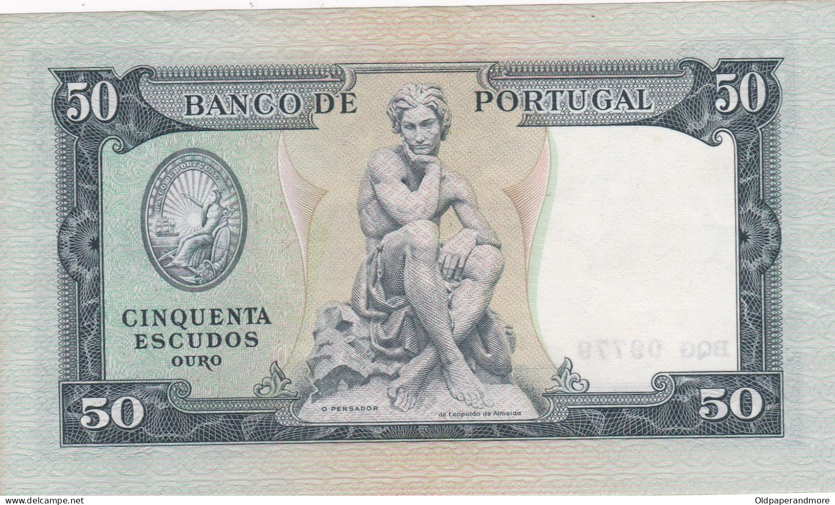 PORTUGAL BANK NOTE - BANKNOTE - 50$00 - CH 7   - 24/07/1955 USED - Portugal